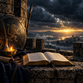 Survey of Jude course — Bible, shield, watchtower, and lamp